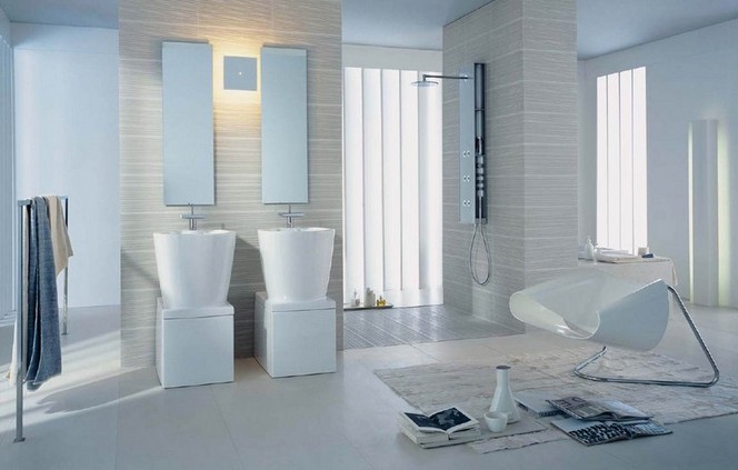 White bathroom decoration