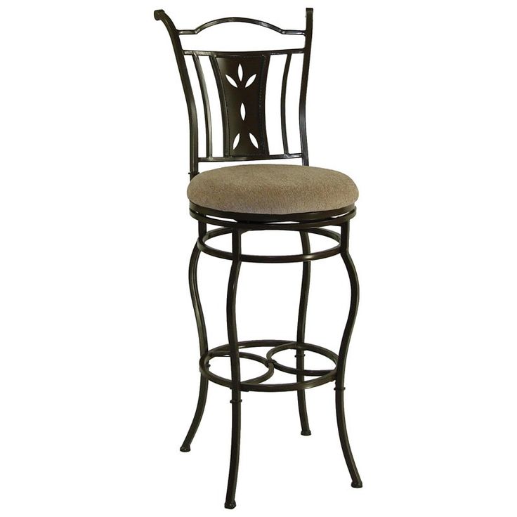 Artesia Adjustable Swivel Bar Stool with Back