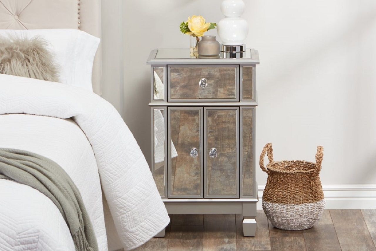 Amazing mirrored nightstands for bedrooms