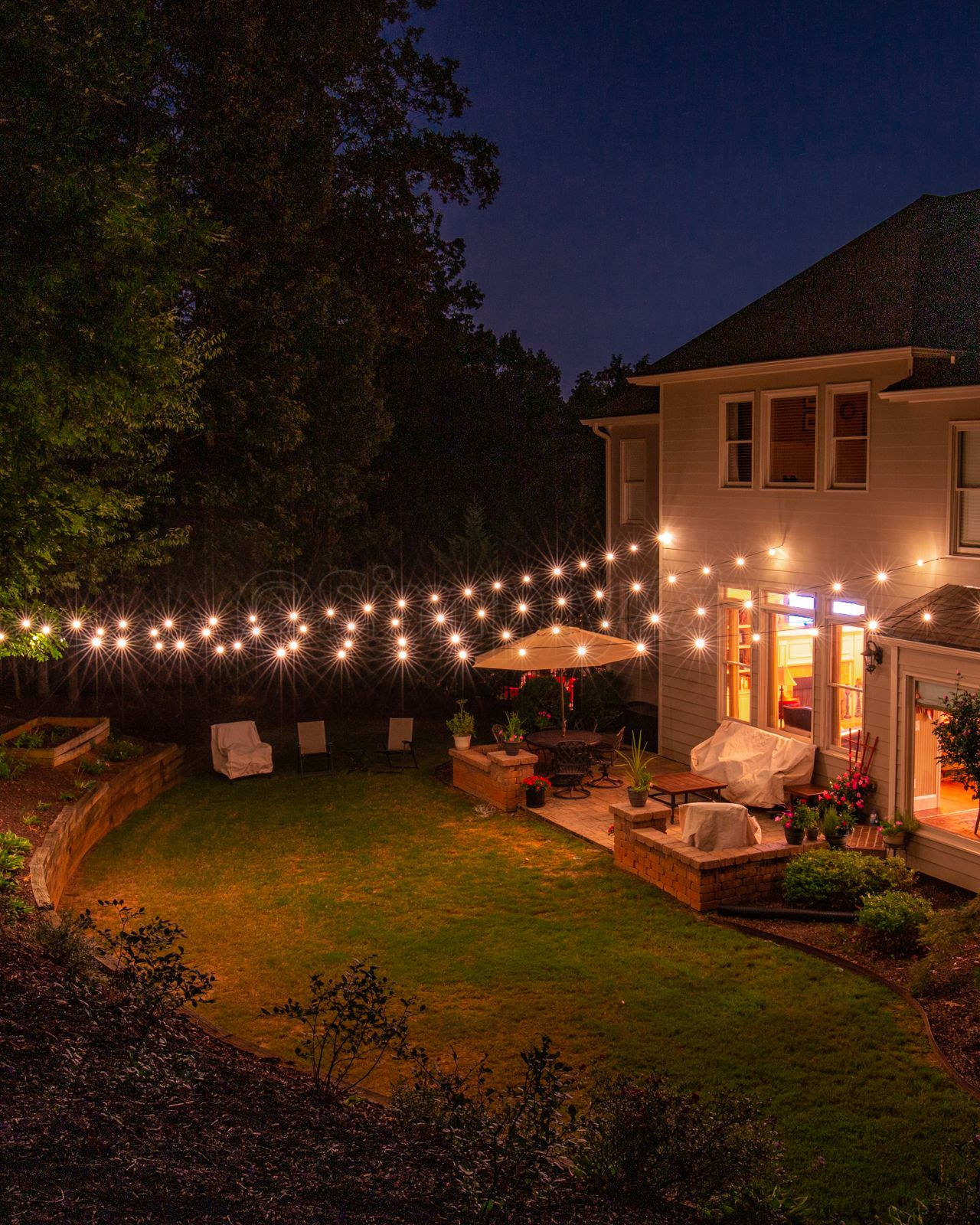 The importance of backyard
lights