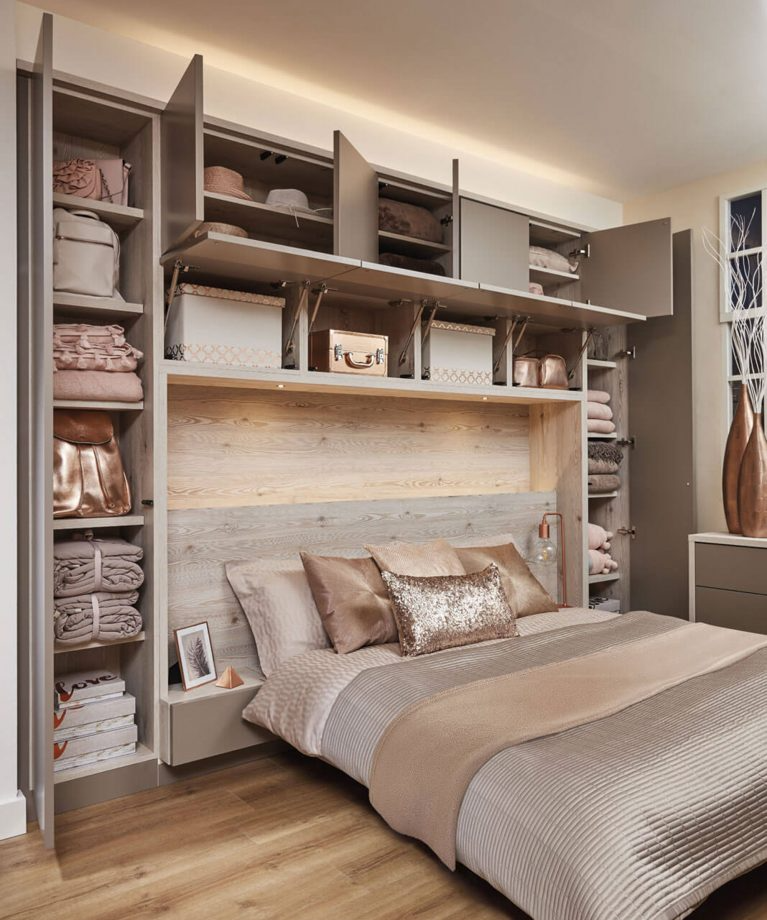 Enhance your housing space
with some alluring bedroom storage ideas