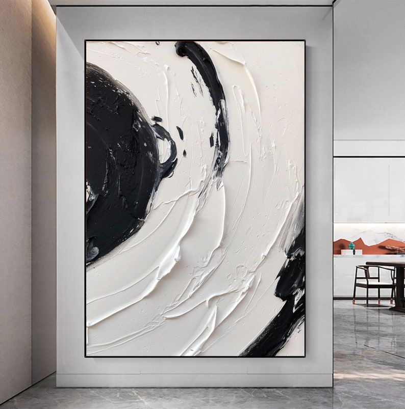 Where can you use black and white wall art?