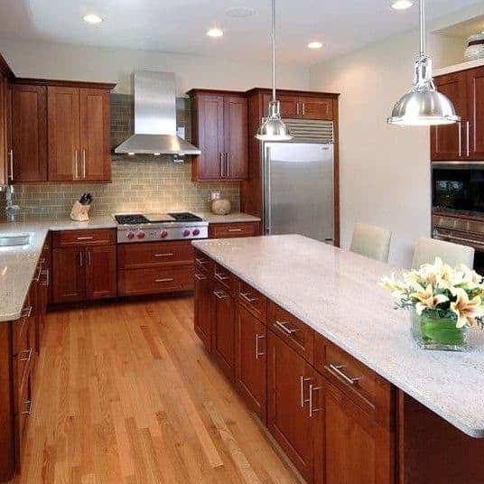 Versatile and beautiful cherry kitchen cabinets