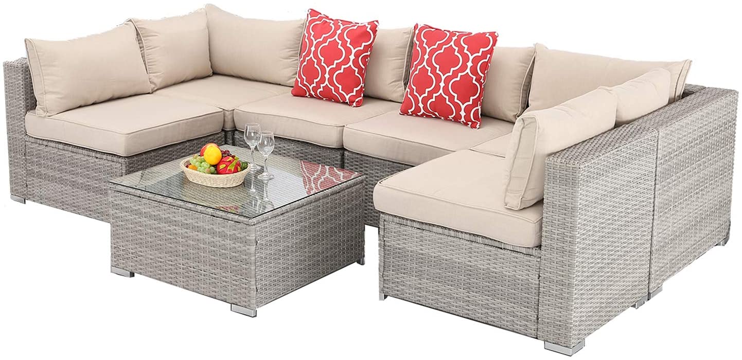 Comfortable and convenient patio sectional