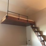 DIY Loft Bed with Iron Piping and Oak