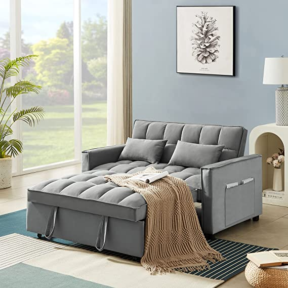 Multi-Functional Comfort: Resting on a
Loveseat Sofa Bed