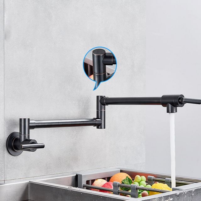 Modern wall mount kitchen faucet construction