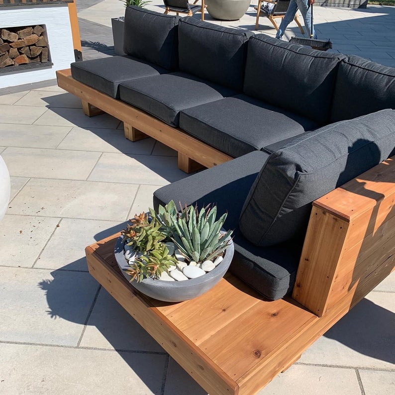 Comfortable and convenient patio sectional