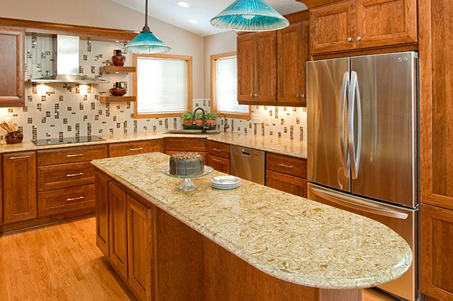 Versatile and beautiful cherry kitchen cabinets