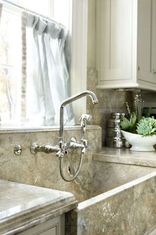 Modern wall mount kitchen faucet construction