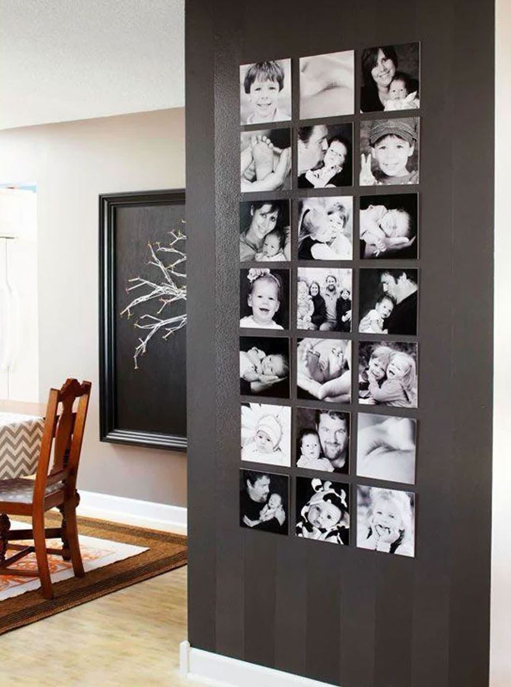 Where can you use black and white wall art?