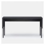 Drape Desk Black Ash & Leather