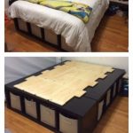 DIY Platform Bed Made From Storage Shelves