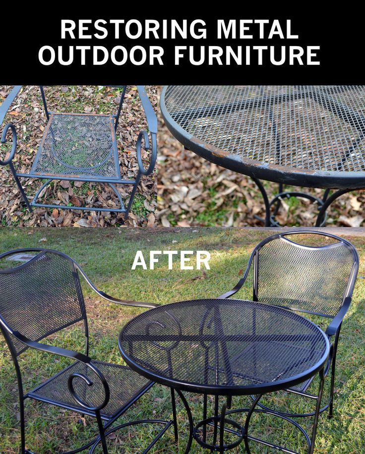 Restore metal outdoor furniture to 'like new'