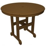 Outdoor POLYWOODÂ® Round 36 in. Recycled Plastic Dining Table Black