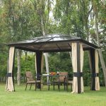 12u0027x10u0027 outdoor patio canopy party gazebo shelter hardtop w/ mesh and KMTVWAO