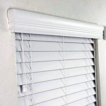 2 faux wood blinds 60 x 60 inches in white with premium NCRBZYM
