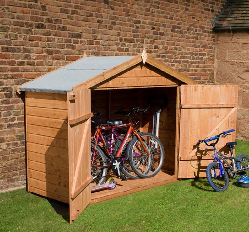 3 different types of Bike storage shed