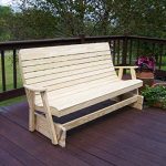 4u0027 porch glider outdoor patio bench, 2 person wooden loveseat patio benches SHXKKXV