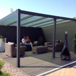 a glass prepared aluminium garden canopy / veranda with a depth of BIOWVGR
