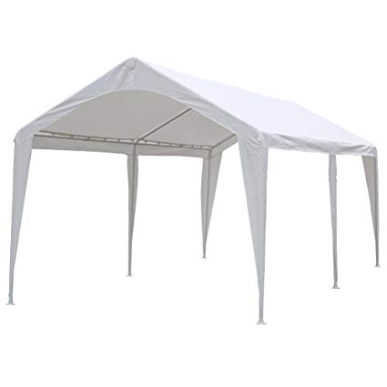 abba patio 10 x 20-feet outdoor carport canopy with 6 steel legs, ZSWGAQS