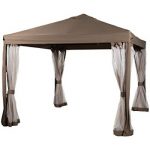 abba patio 10x10 feet gazebo soft top fully enclosed garden canopy with ZNAPHEM