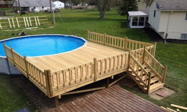 above ground pool deck ideas 16 spectacular above ground pool ideas you should steal HXGOGPN