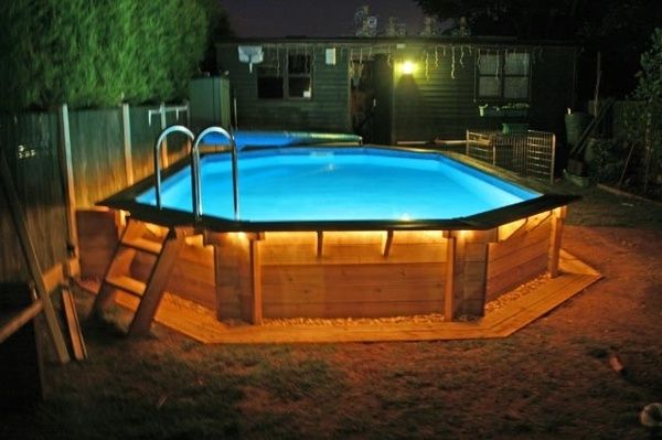 above ground pools with decks above ground pool deck coping nighttime NNXNCBS