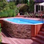 above ground pools with decks above ground pool on concrete above ground pool with deck combo add SUWVKWH