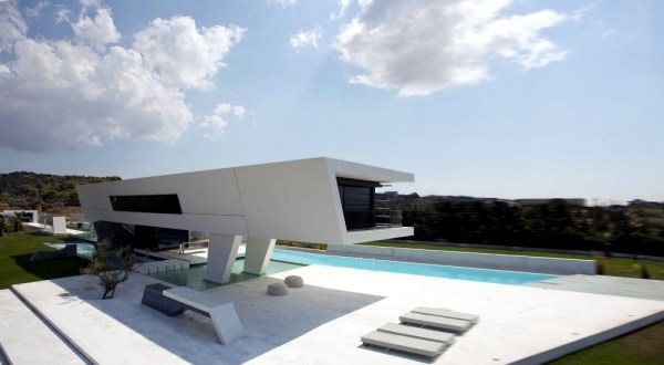 architektur - minimalist house design with pure geometric forms QCTTZDE