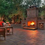 backyard fireplace san diego, candr pavers PJCNKTF