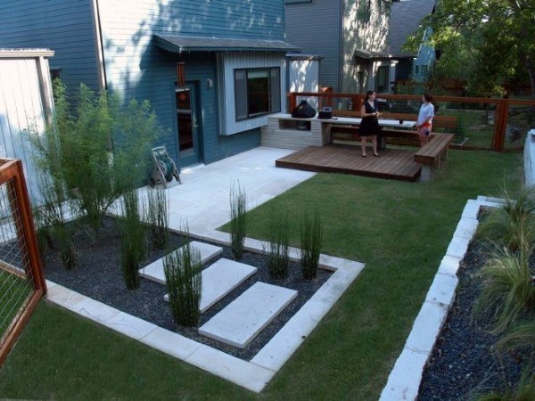 backyard simple modern landscape design QDWVHZR