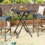 bar height patio set will outdoor wicker bistro table VUCRAGJ