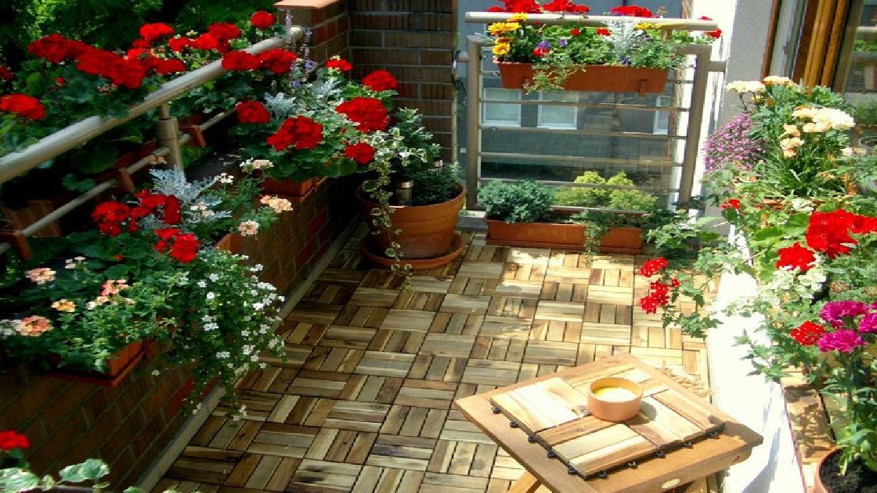 best small balcony garden ideas - youtube IKVIENO