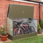 bike storage shed 6u0027 x 3u0027 (1.96x0.89m) trimetals metal bicycle store CHQDWNZ