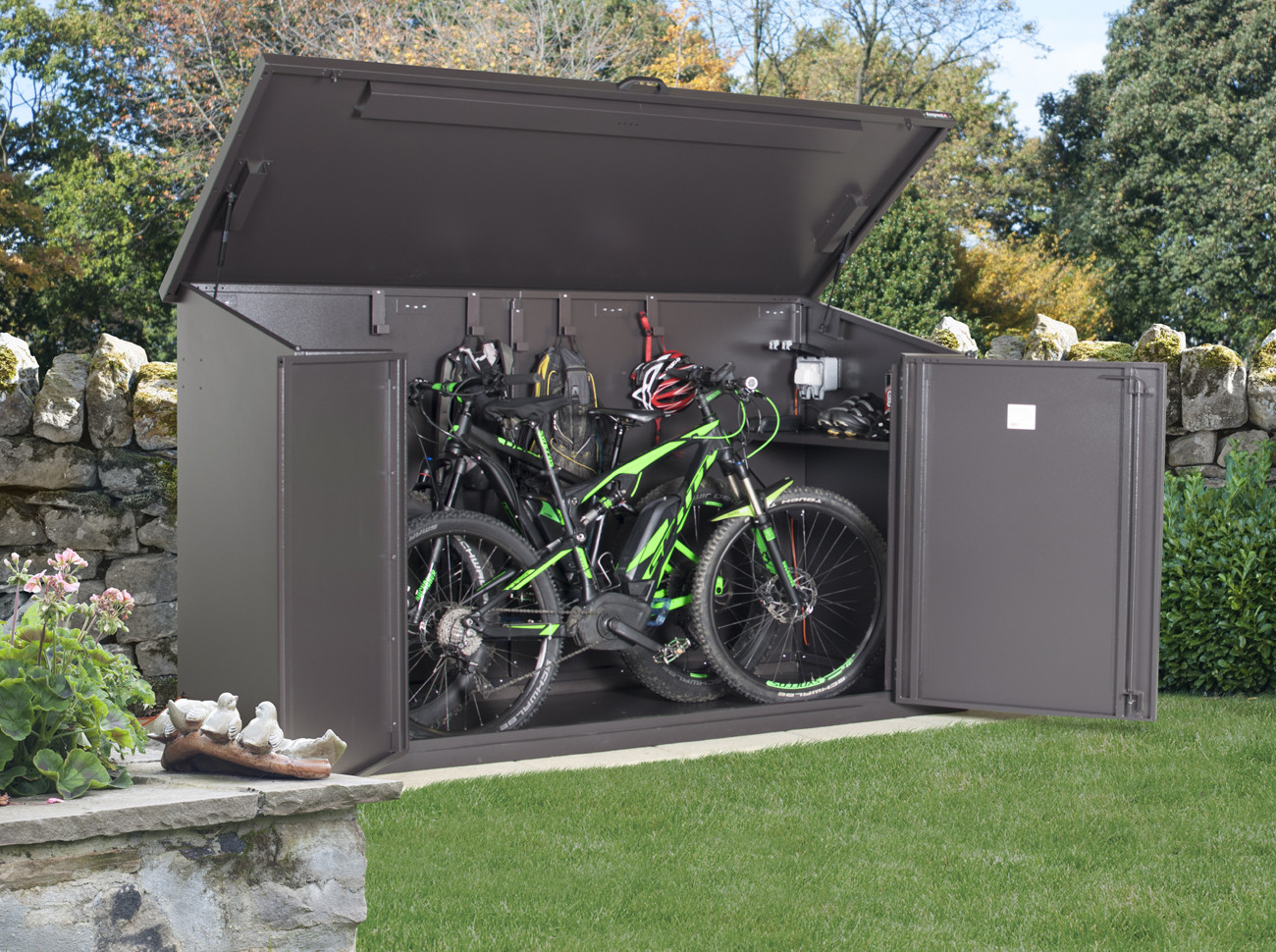 bike storage shed access e plus metal bike storage ITKKTAA