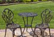 bistro patio set best choice products cast aluminum patio bistro furniture set in antique AZPBHRP