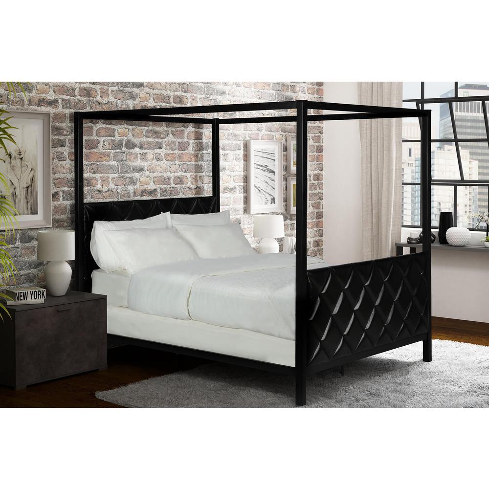 black canopy bed dhp avenue green alford premium modern queen size upholstered canopy bed FJWIWFY
