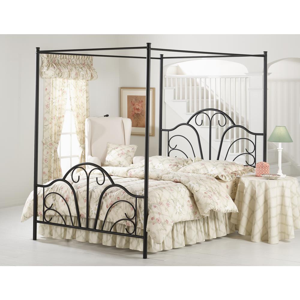 black canopy bed hillsdale furniture dover textured black full canopy bed HXADXLP