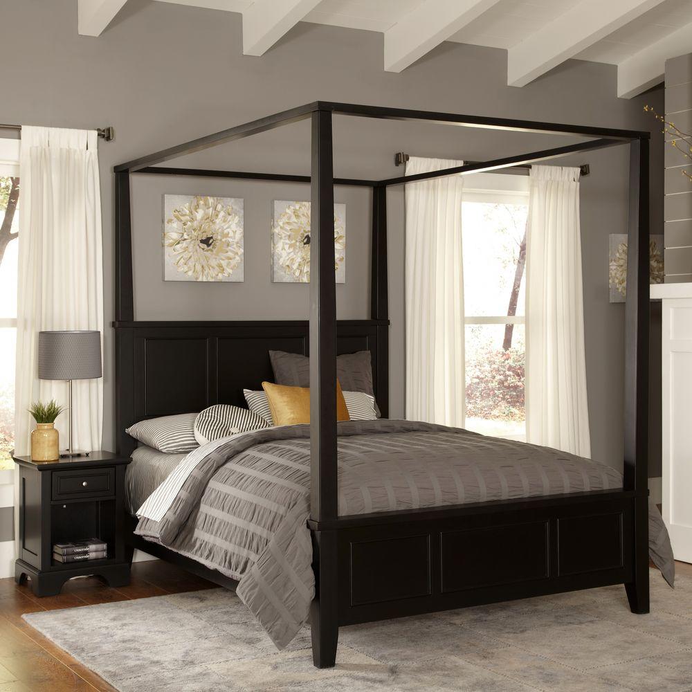 black canopy bed home styles bedford black king canopy bed YREOUDN