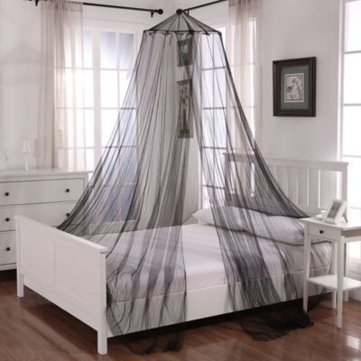 black canopy bed oasis round hoop sheer bed canopy in white HYYVCFG