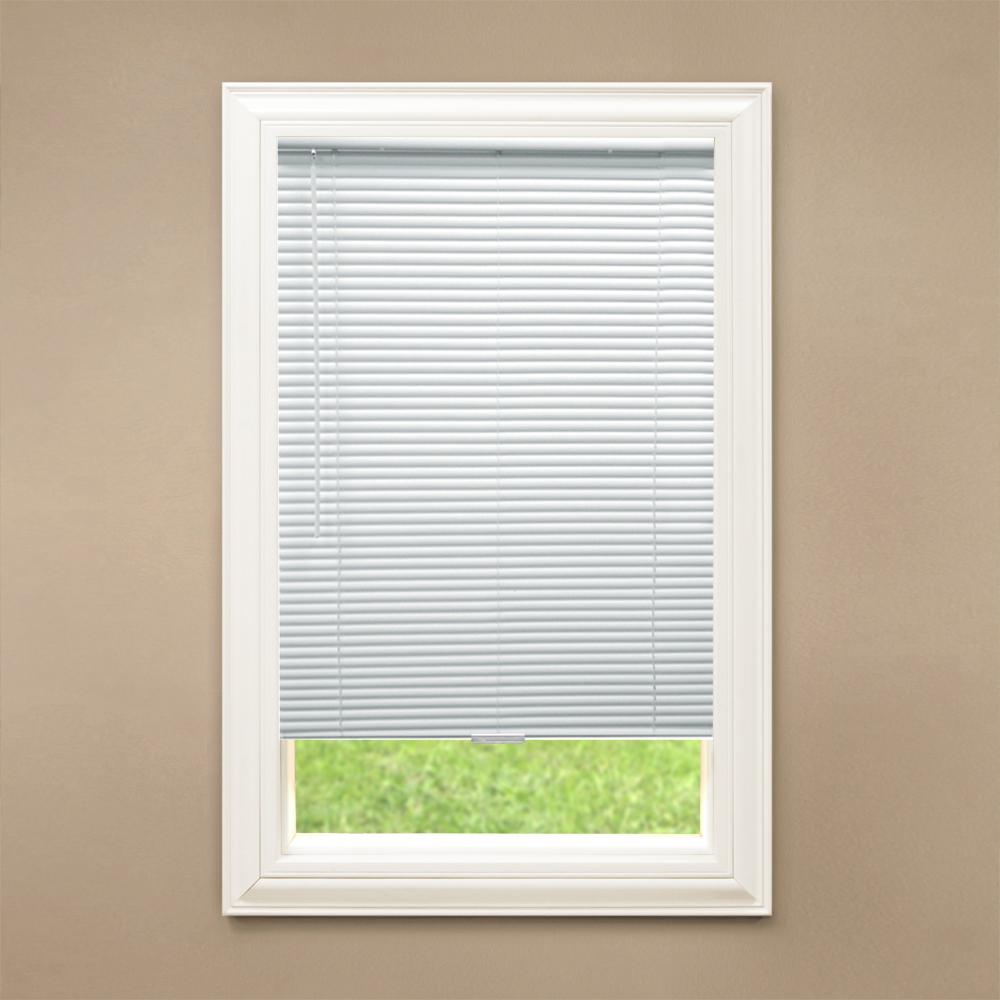 black out blind hampton bay cut to width white cordless 1 in. blackout vinyl blind MMDKPHT