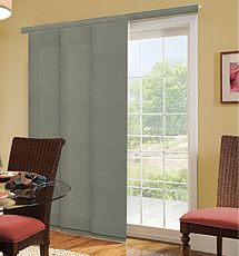 blinds for sliding doors comfortex® panel tracks: classic shown in color moss EQWFBGB