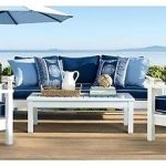 blue and white patio furniture PILZUCE