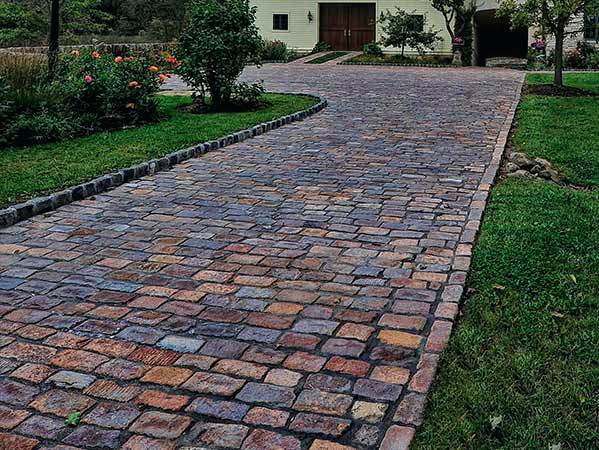 brick driveway granite driveway diy brick pavers drive borders installations MQMEVPZ