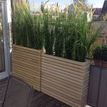 built-in wooden box deck planters UEVZPPE