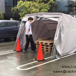 car shelters portable car shelter hailstorm test - after hailstorm - youtube LOWWUET