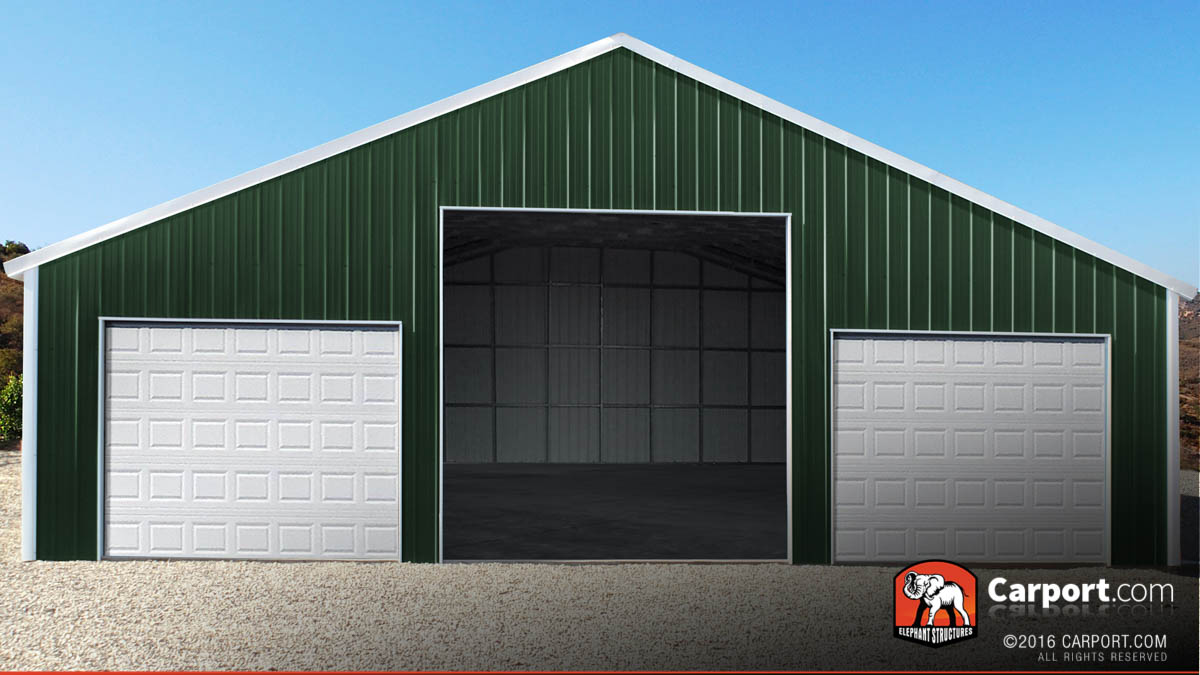 carport garage large commercial garage with three large roll up garage doors. LYGAOAI