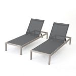 chaise lounge outdoor lacon mesh chaise lounge set (set of 2) BGMJTHR