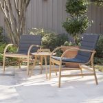chenier 3 piece outdoor seating group with removable cushions UXUVSJQ